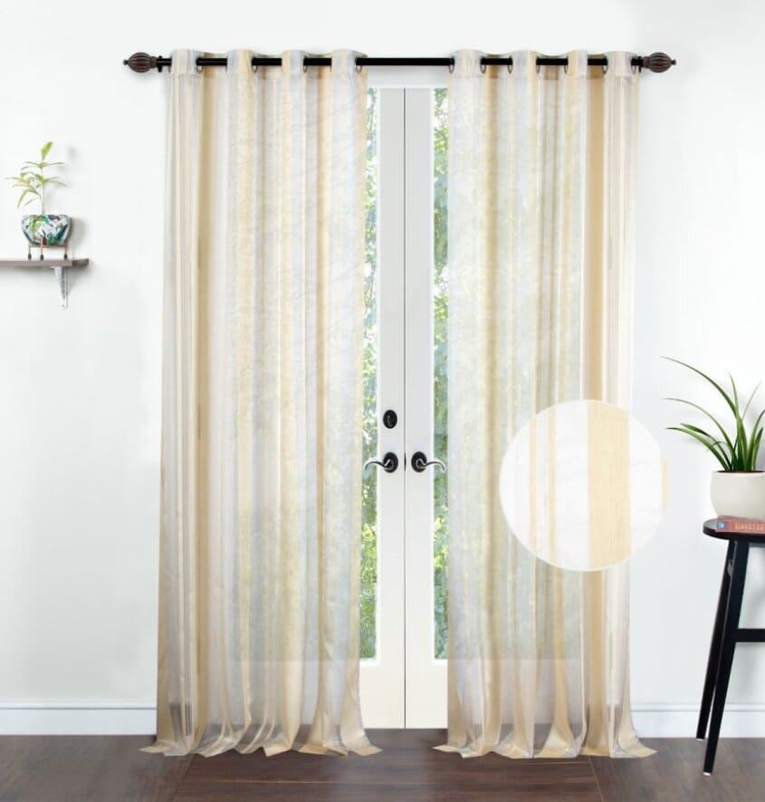 Manufacturer, Exporter, Importer, Supplier, Wholesaler, Retailer, Trader of 228.5 Cms Feet Grommet Door Curtain Panel Champagne in New Delhi, Delhi, India.