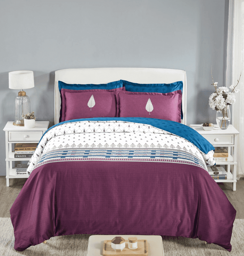 Manufacturer, Exporter, Importer, Supplier, Wholesaler, Retailer, Trader of Beautiful Beginnings Bedsheet & Duvet Set , 210TC , 100% Cotton Rosabagh in New Delhi, Delhi, India.