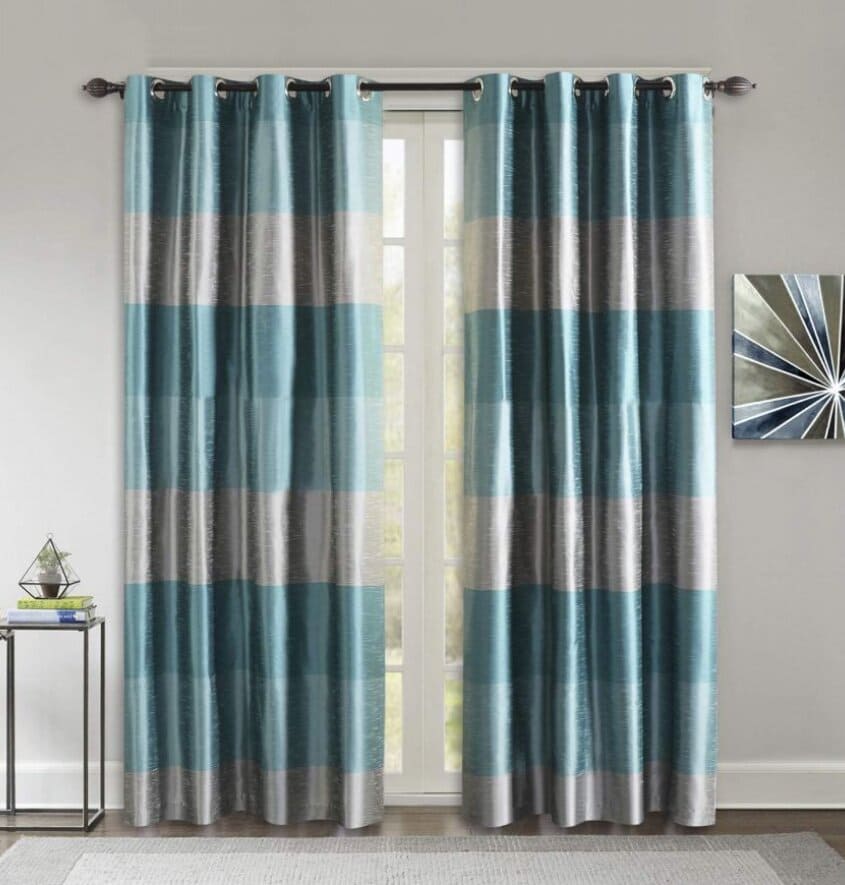 Manufacturer, Exporter, Importer, Supplier, Wholesaler, Retailer, Trader of Silk Route Blackout Eyelet Polyester Door Curtain(2N) -228.5 Cms, Marine Green in New Delhi, Delhi, India.