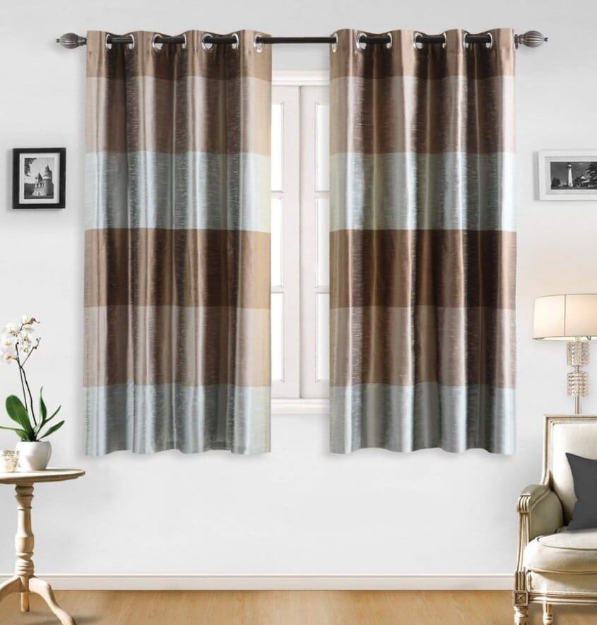 Manufacturer, Exporter, Importer, Supplier, Wholesaler, Retailer, Trader of Silk Route Blackout Eyelet Polyester Window Curtain - 152 Cm (5ft) , Fossil in New Delhi, Delhi, India.