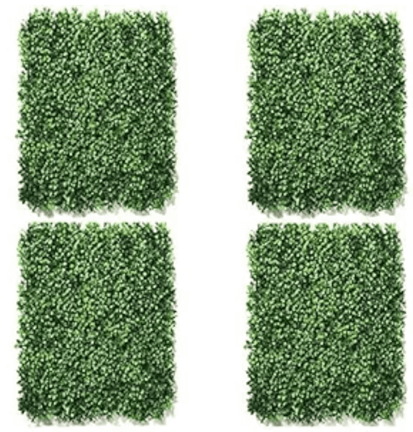 Manufacturer, Exporter, Importer, Supplier, Wholesaler, Retailer, Trader of Umi Artificial Grass Vertical Wall Panel Small Leaves Tiles, Grass Mat (Green, 40 X 60 cm), Set of 4 in New Delhi, Delhi, India.