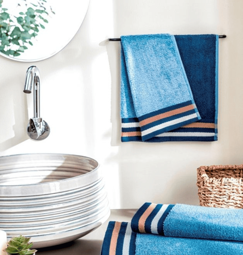 Manufacturer, Exporter, Importer, Supplier, Wholesaler, Retailer, Trader of Zest Moonlight Blue Hand Towel in New Delhi, Delhi, India.